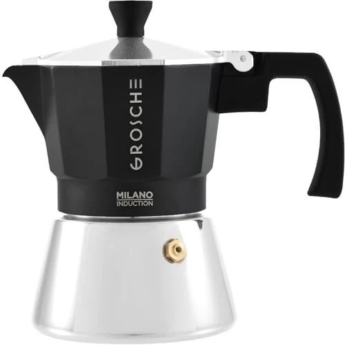 Versatile Milano Induction Stovetop Espresso Maker Moka Pot 3 Cup World-Class