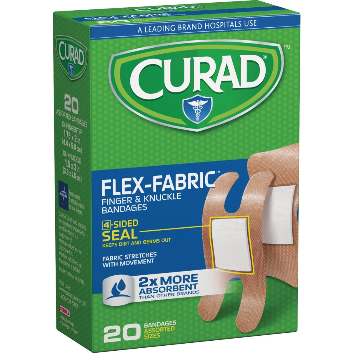 Enhanced Curad Assorted Size Flex Bandages 20 Ct. Original