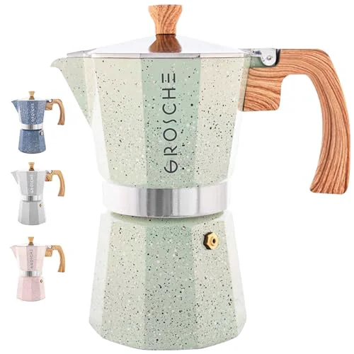 Prestigious Milano Stovetop Espresso Maker Moka Pot 6 espresso Cup 9.3 oz Mint Genuine