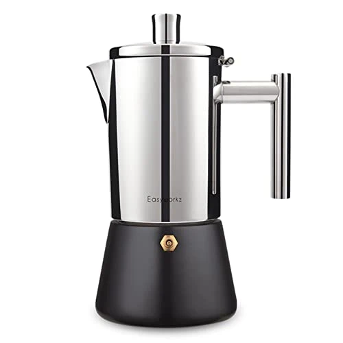 Outstanding Diego Stovetop Espresso Maker Stainless Steel Italian Coffee Machine Maker 4Cup 6.8 oz Induction Moka Pot Carefully Designed