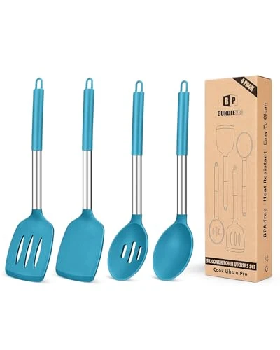 Professional Pack of 4 Silicone Cooking Utensils Set 4 Count Innovative