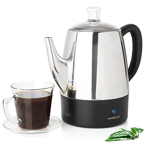 Certified 4 Cup Small Electric Percolator Coffee Pot 4 Count Sustainable