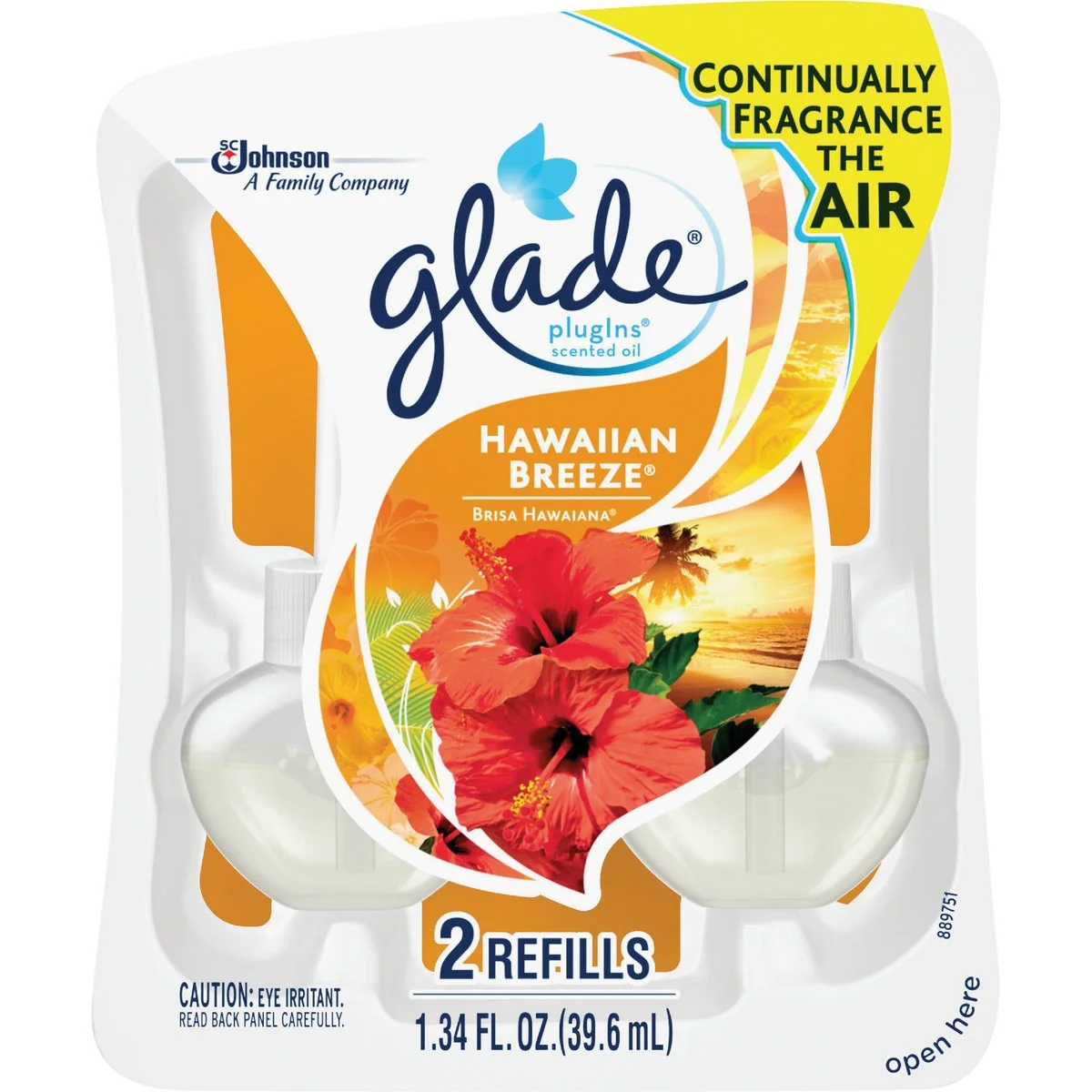 Sustainable Glade PlugIns Hawaiian Breeze Scented Oil Refill 2-Count Artisan