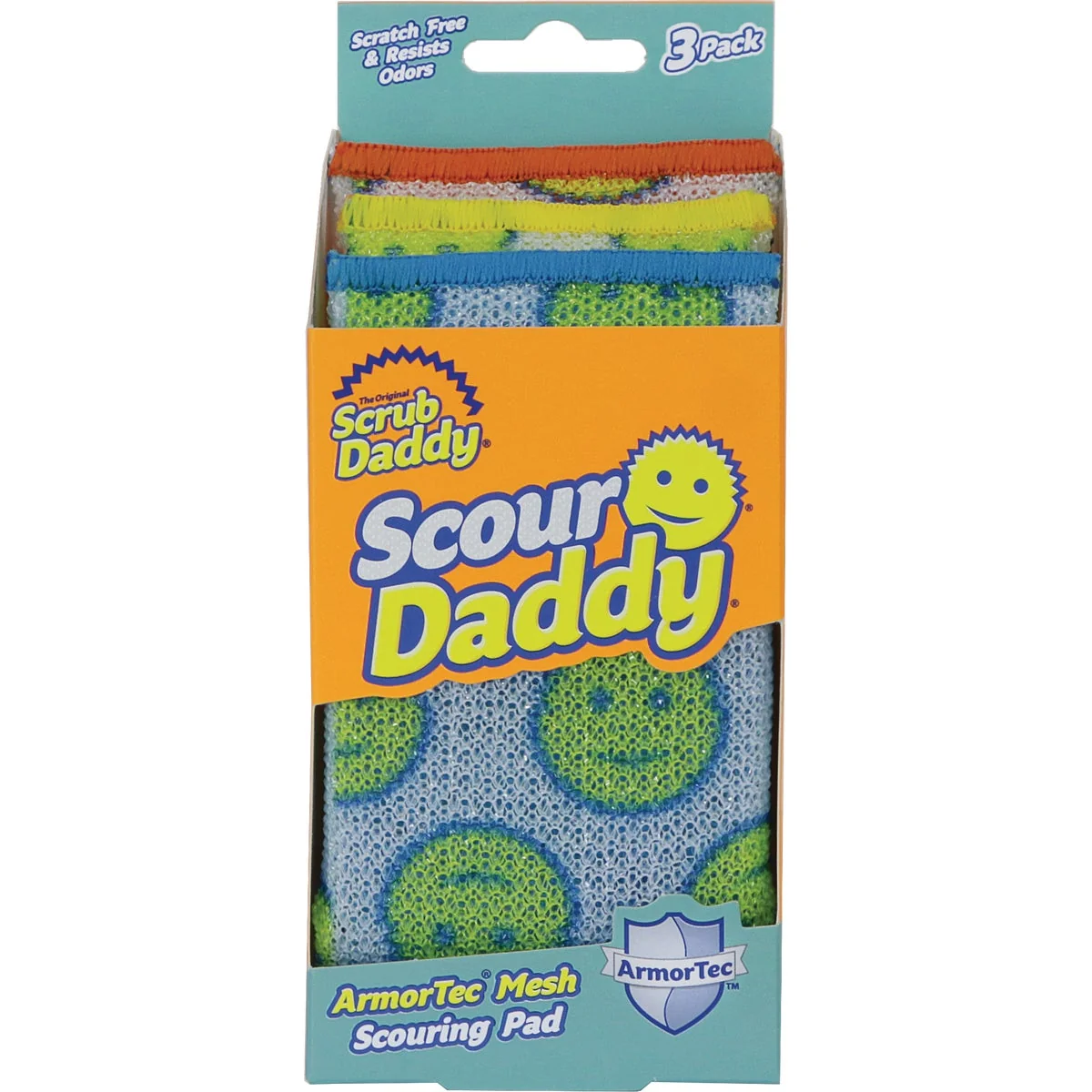 Solid Scrub Daddy Scour Daddy Scouring Pad 3-Count Functional