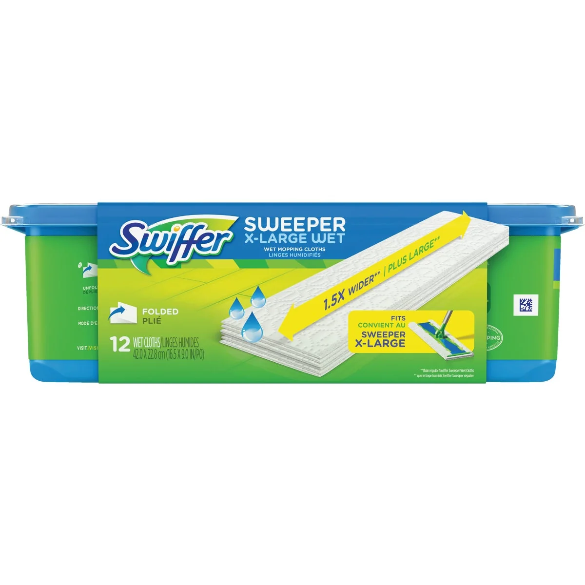 Genuine Swiffer Sweeper X-Large Wet Cloth Mop Refill 12-Count Green