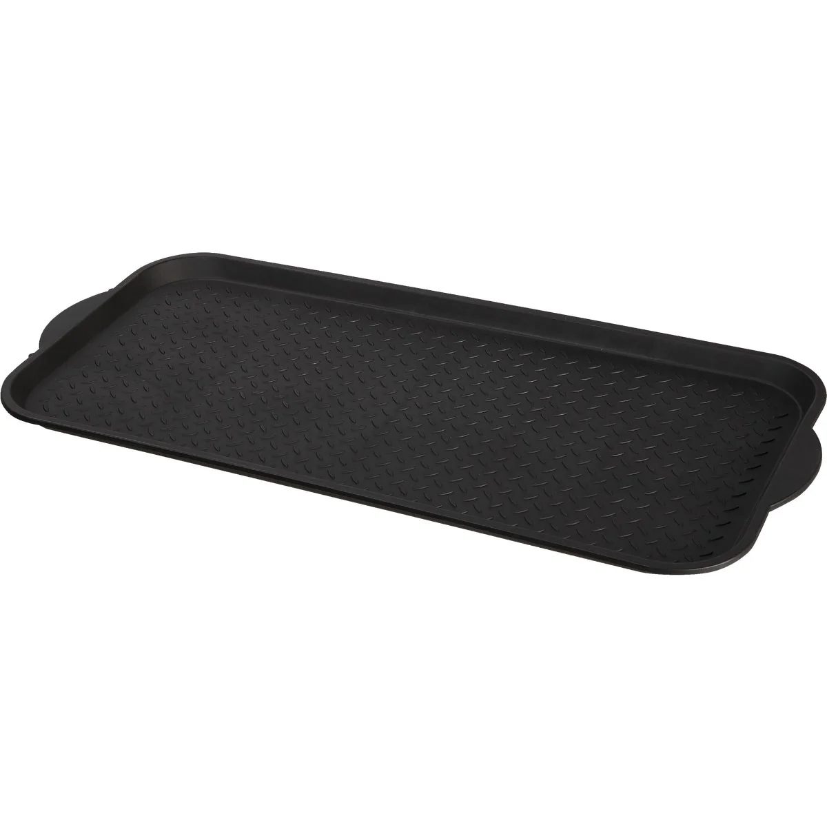 Responsible XL 18.9 In. x 39.3 In. Black Recycled Plastic Boot Tray Fine Crafted