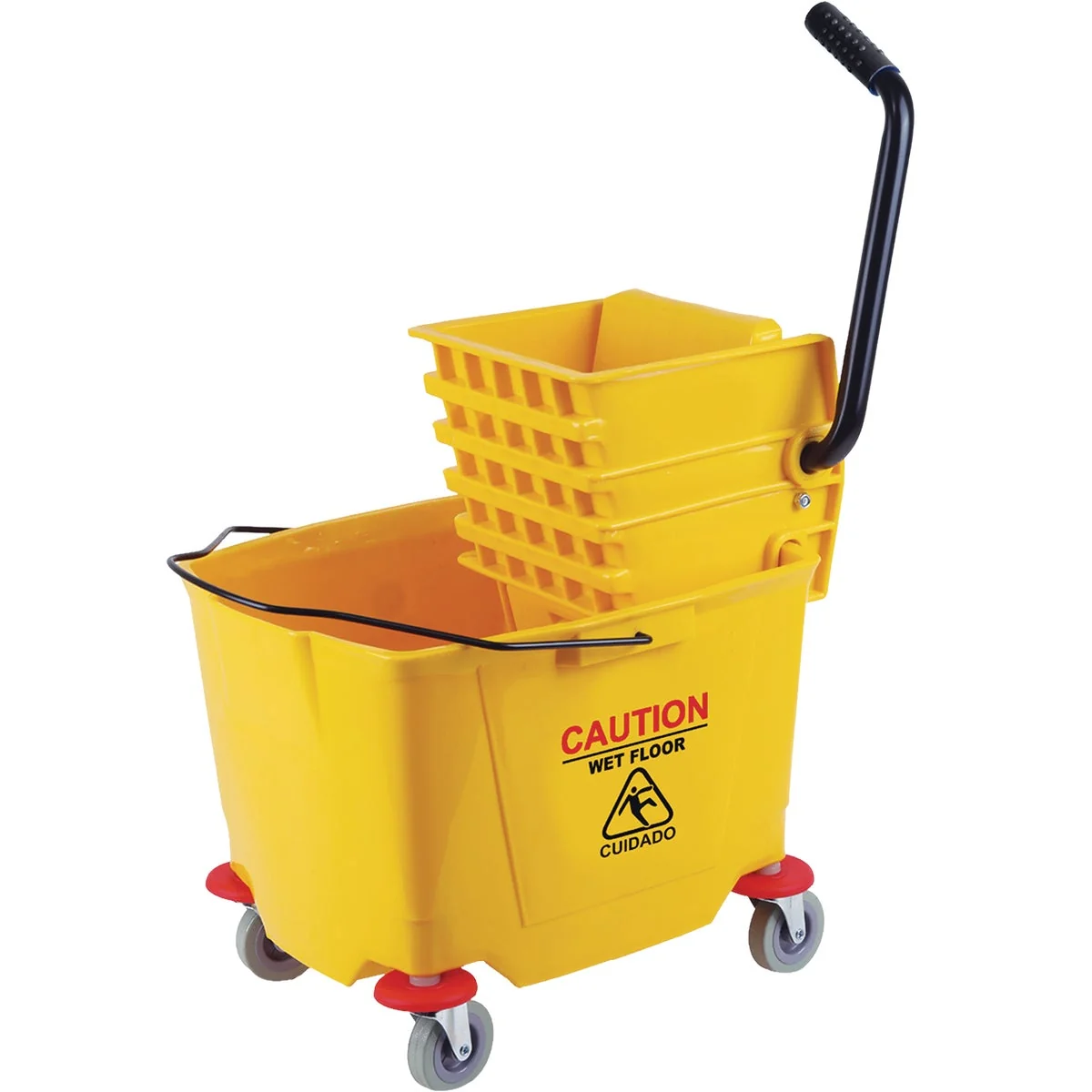 Safe 38 Qt. Down Press PVC Mop Bucket Wringer Lightweight