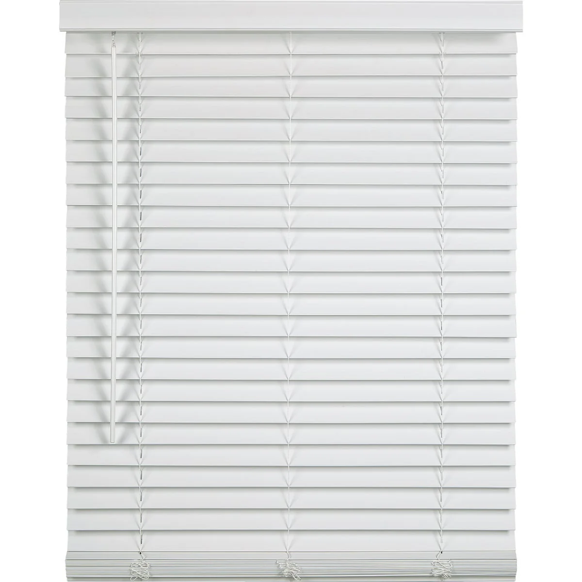 Advanced Home Impressions 32 In. x 64 In. x 2 In. White Faux Wood Cordless Blind Traditional