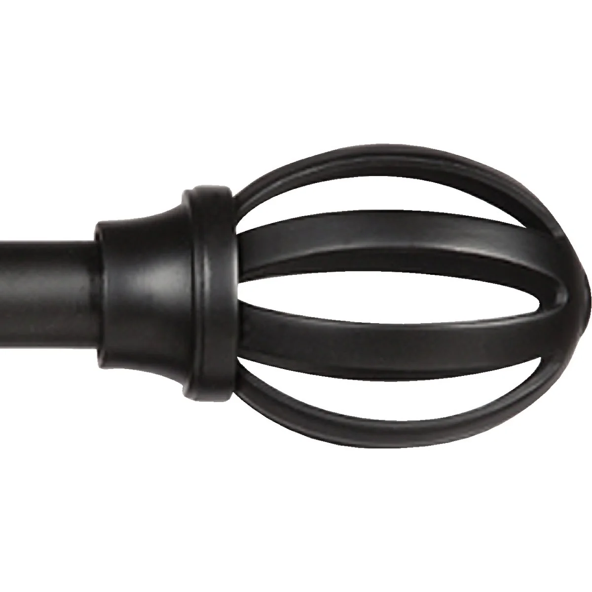 First-Class Kenney Fast Fit Lilly 36 In. To 66 In. 5 8 In. Black Curtain Rod Natural