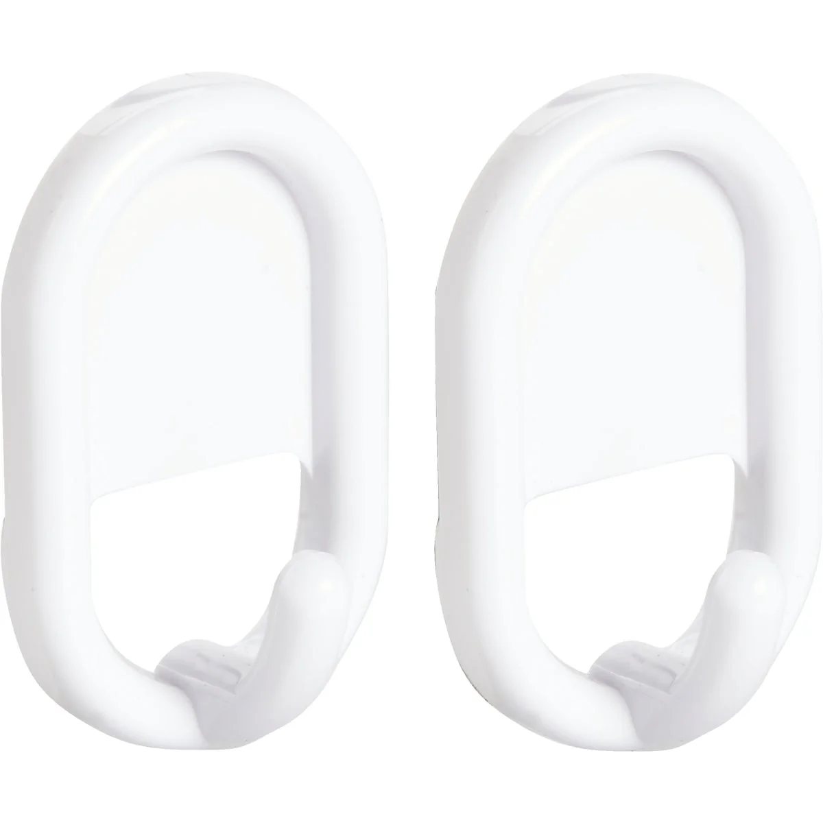 Practical InterDesign Utility White Plastic Adhesive Hook 2-Pack Top-Quality