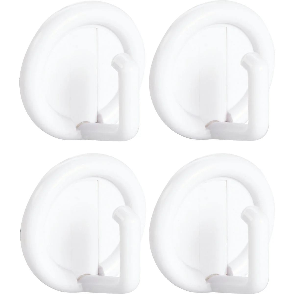 Soft InterDesign Axis Utility Round White Adhesive Hook Original