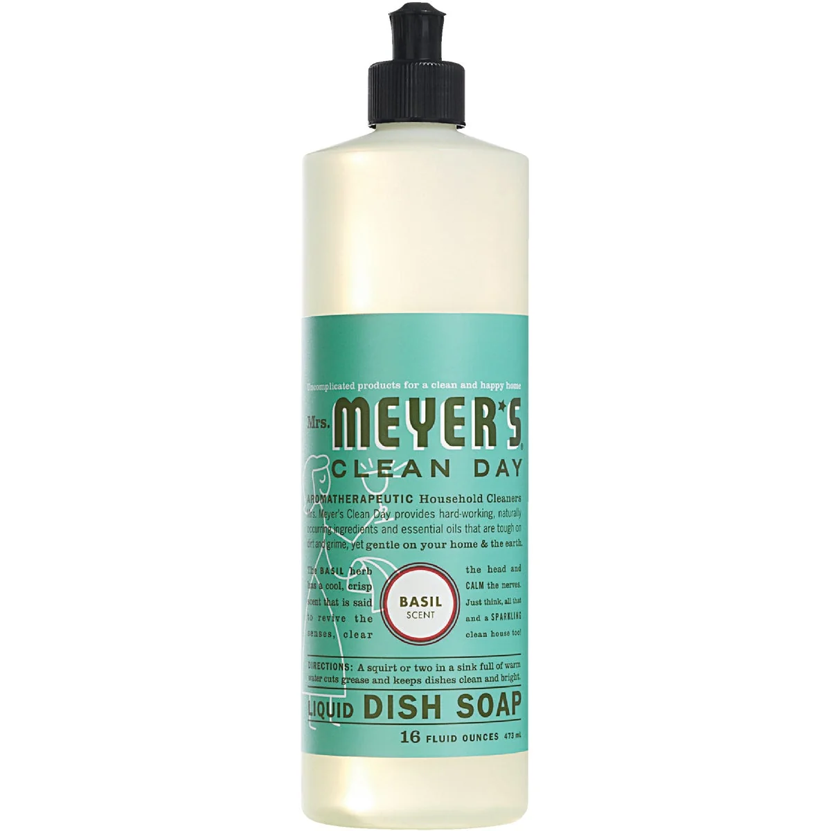 Specialty Mrs. Meyer’s Clean Day 16 Oz. Basil Scent Liquid Dish Soap Sustainable