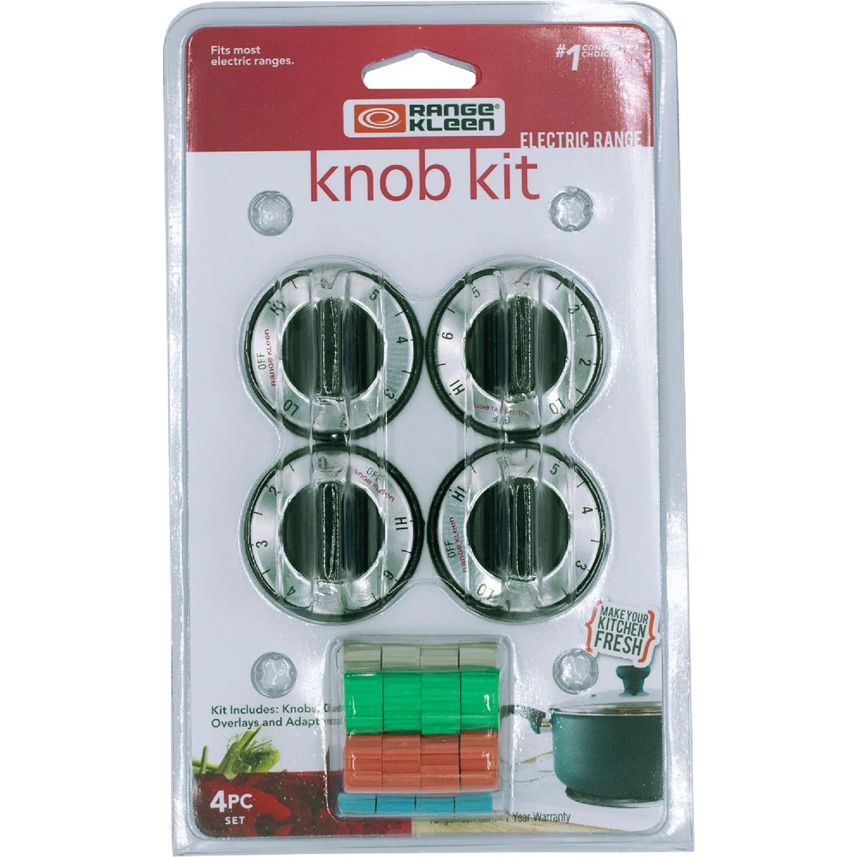 Effective Range Kleen Black Electric Range Knob Kit 4 Piece Practical