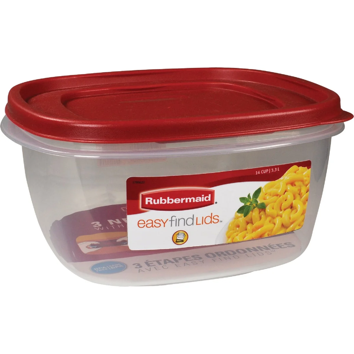 Innovative Rubbermaid Easy Find Lids 14 C. Clear Square Food Storage Container Comfortable
