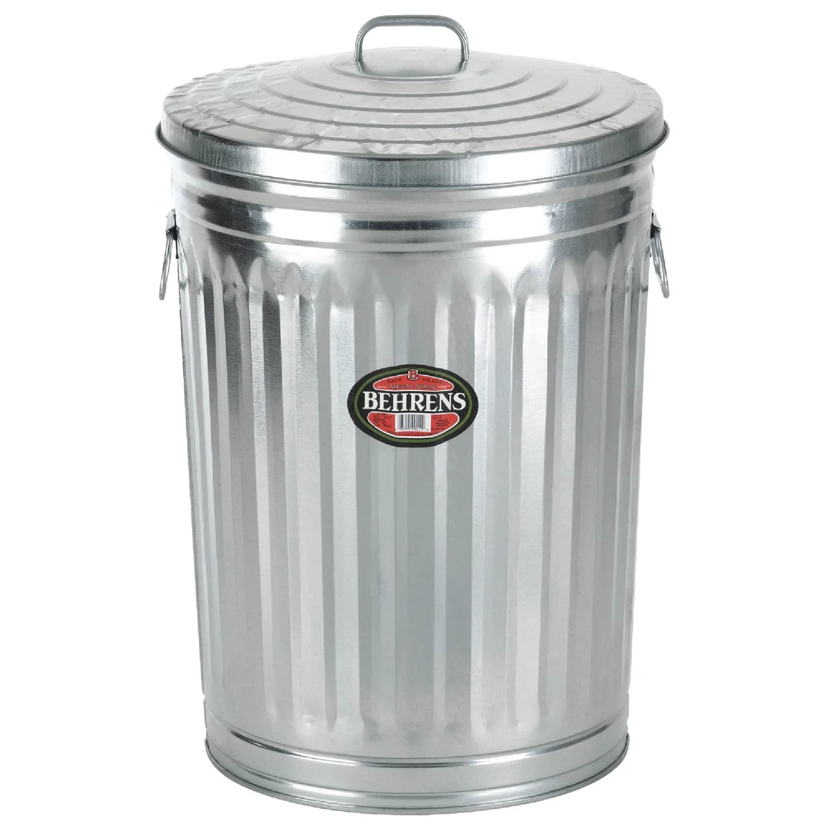 Modern Behrens 31 Gal. Silver Trash Can with Lid Premium Material
