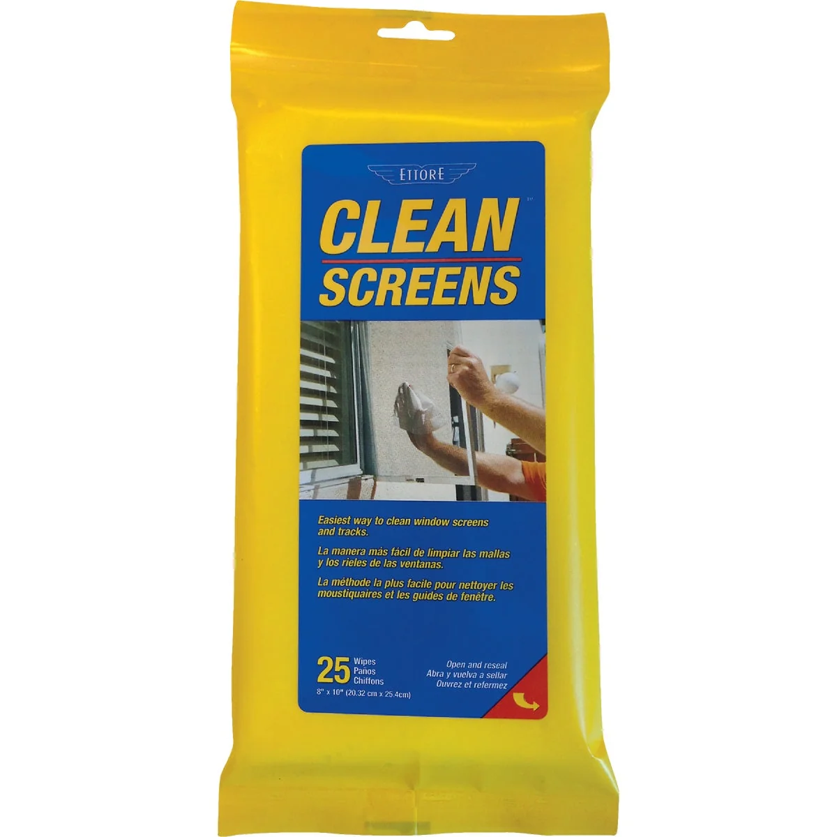 Convenient Ettore Window Screen Cleaner 25 Count Minimalist