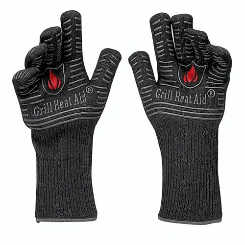 Top-Quality Grill Gloves Heat Proof for Men Grilling BBQ Heat Resistant Gloves Expertly Made