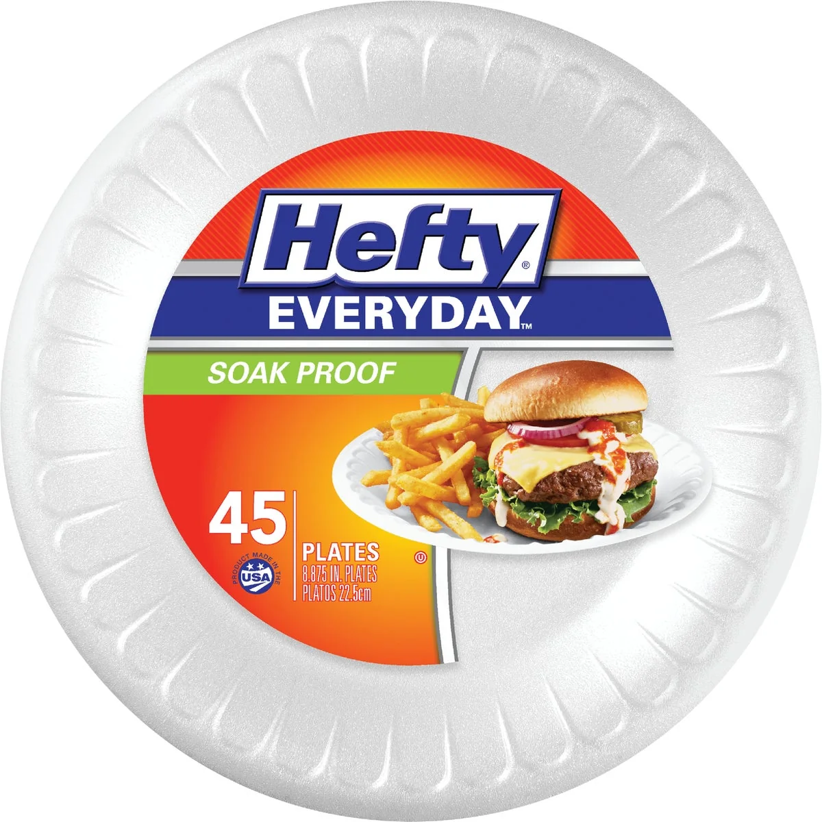 Healthy Hefty Everyday 8-7 8 In. Foam Plate 45-Count Premium
