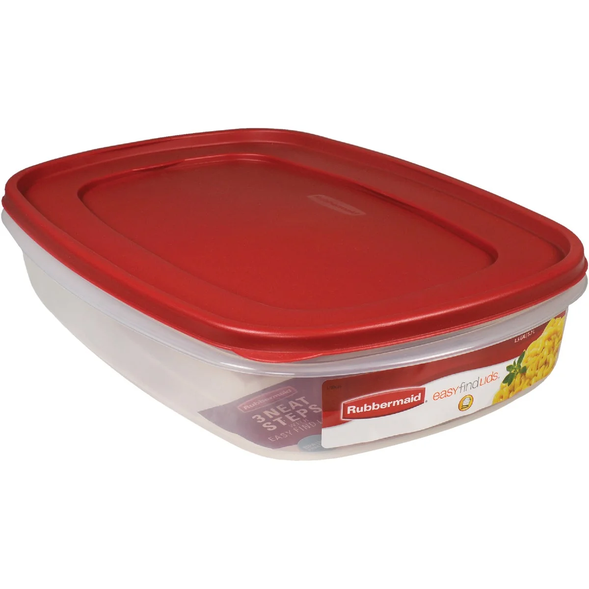 Responsible Rubbermaid Easy Find Lids 1.5 Gal. Clear Rectangle Food Storage Container Classic