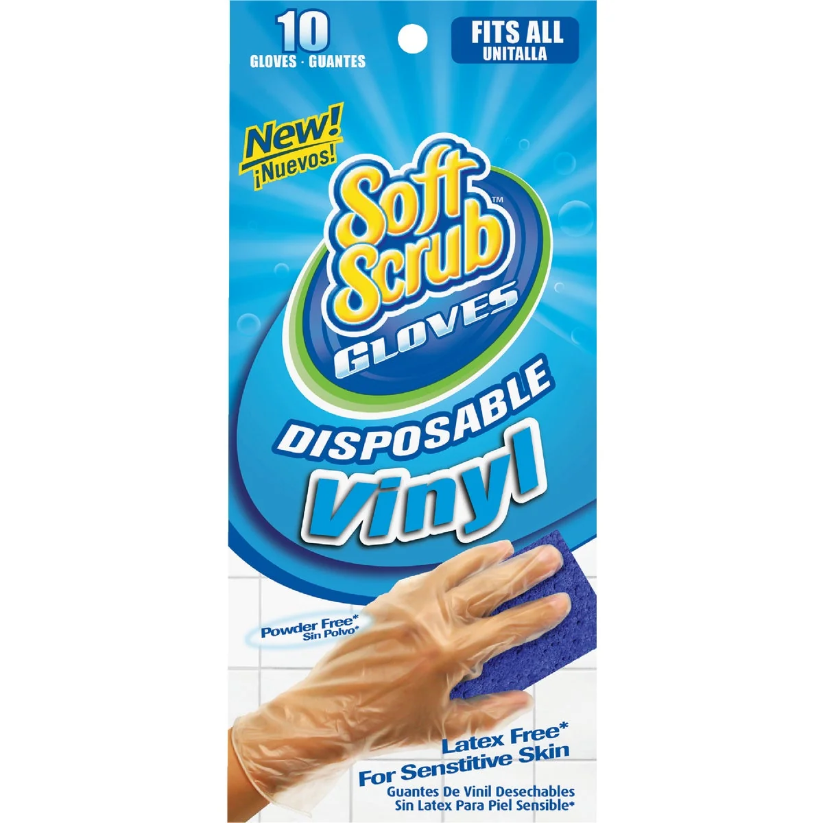 Official Soft Scrub 1 Size Fits All Vinyl Disposable Glove 10-Pack Superior