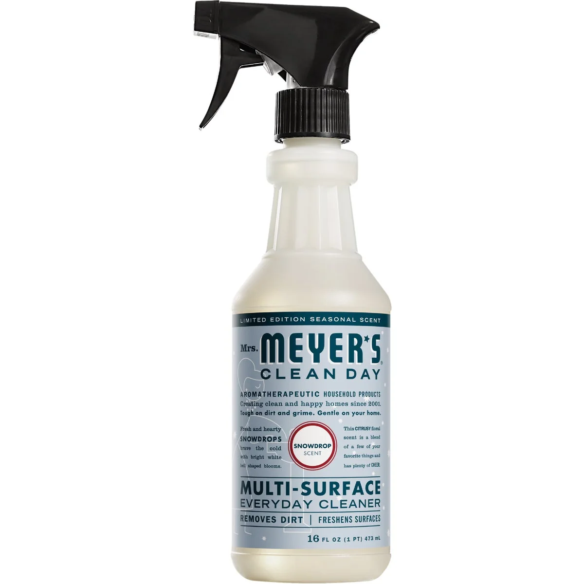 Premium Mrs Meyer’s Clean Day 16 Oz. Snow Drop Multi-Surface Cleaner Detailed