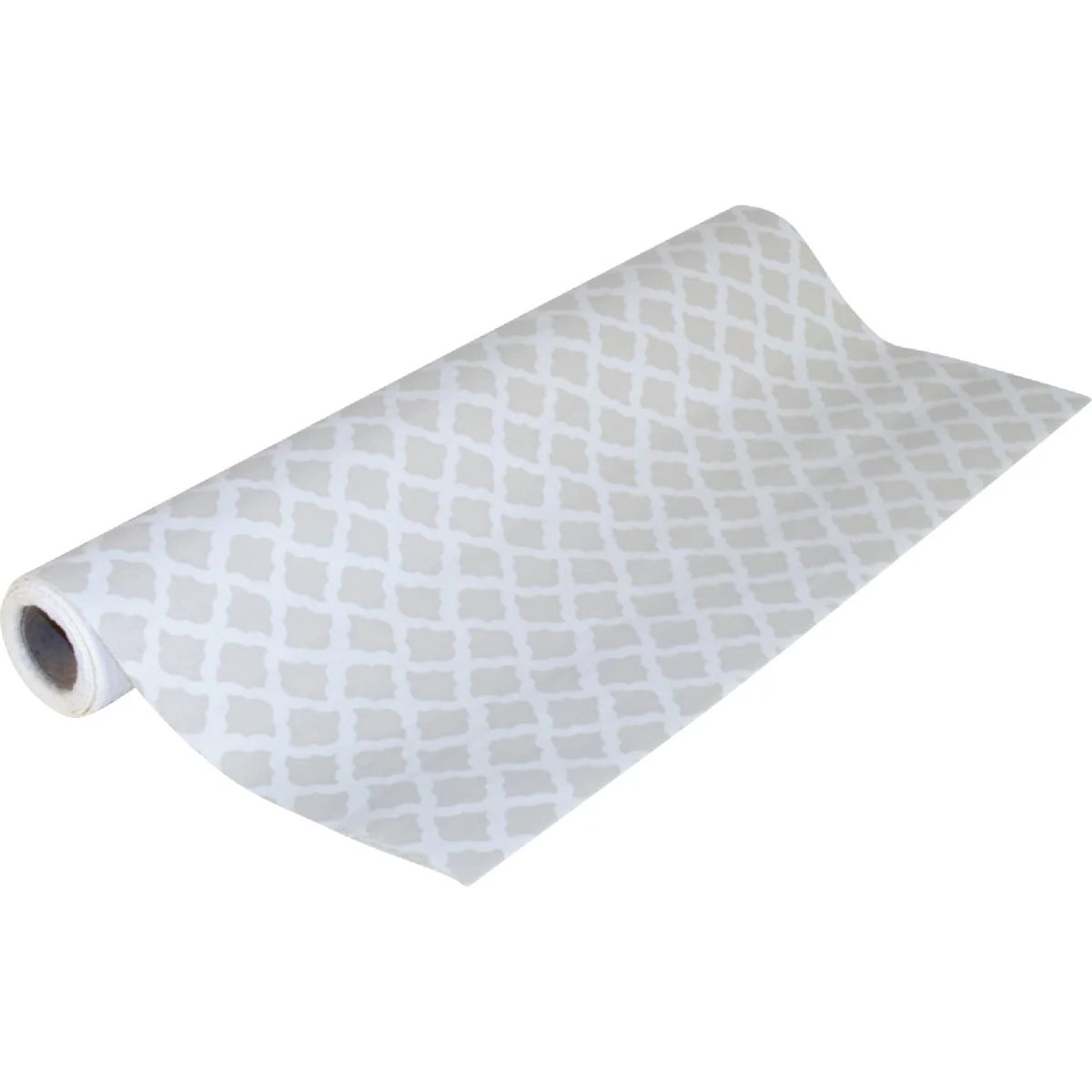 Trendy Con-Tact Grip Print 18 In. x 4 Ft. Talisman Pale Gray Non-Adhesive Shelf Liner Proven