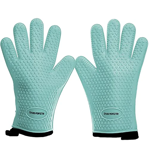 Modern Silicone Smoker BBQ Gloves 2 Count Detailed