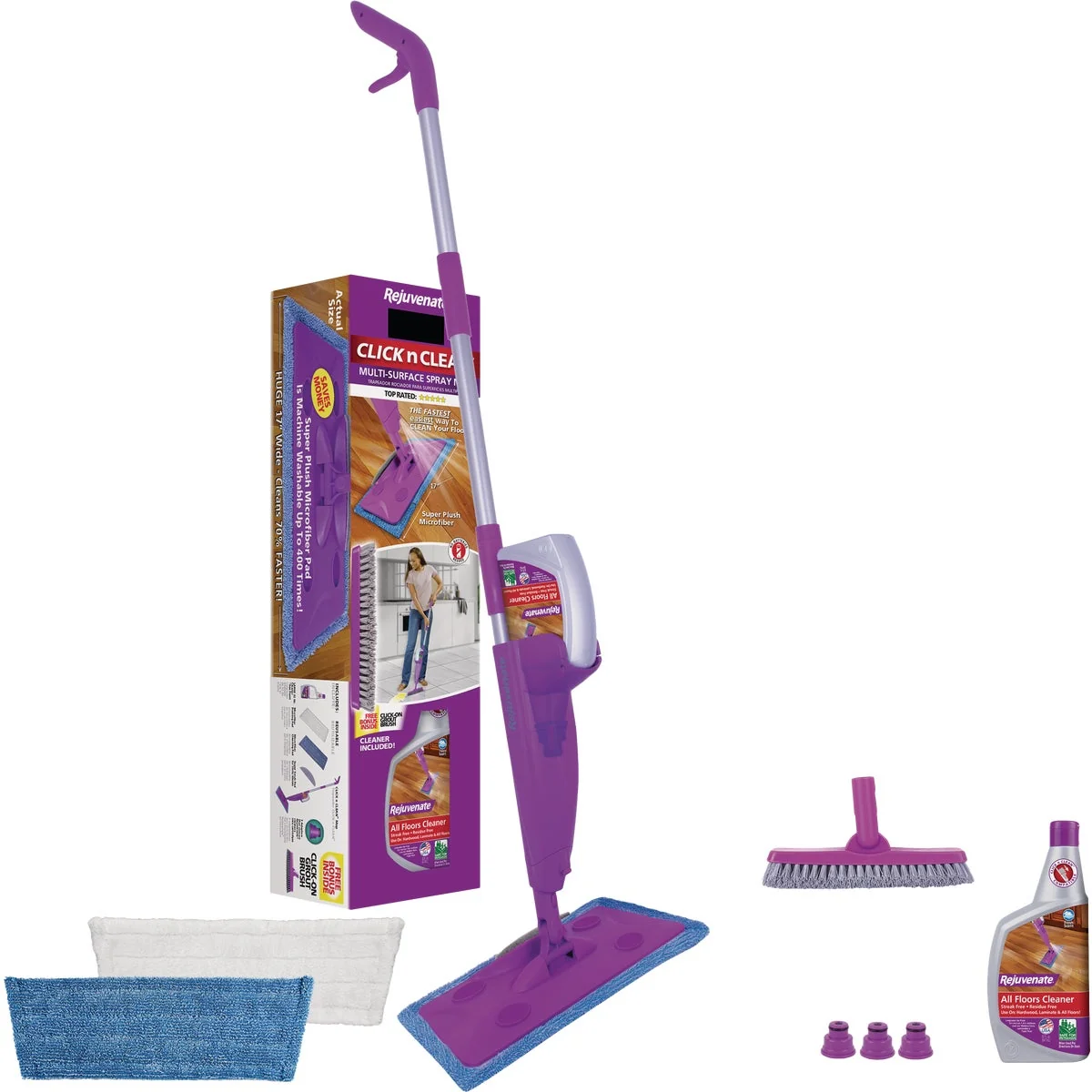 Official Rejuvenate Click n Clean Microfiber Multi-Surface Spray Mop Quality