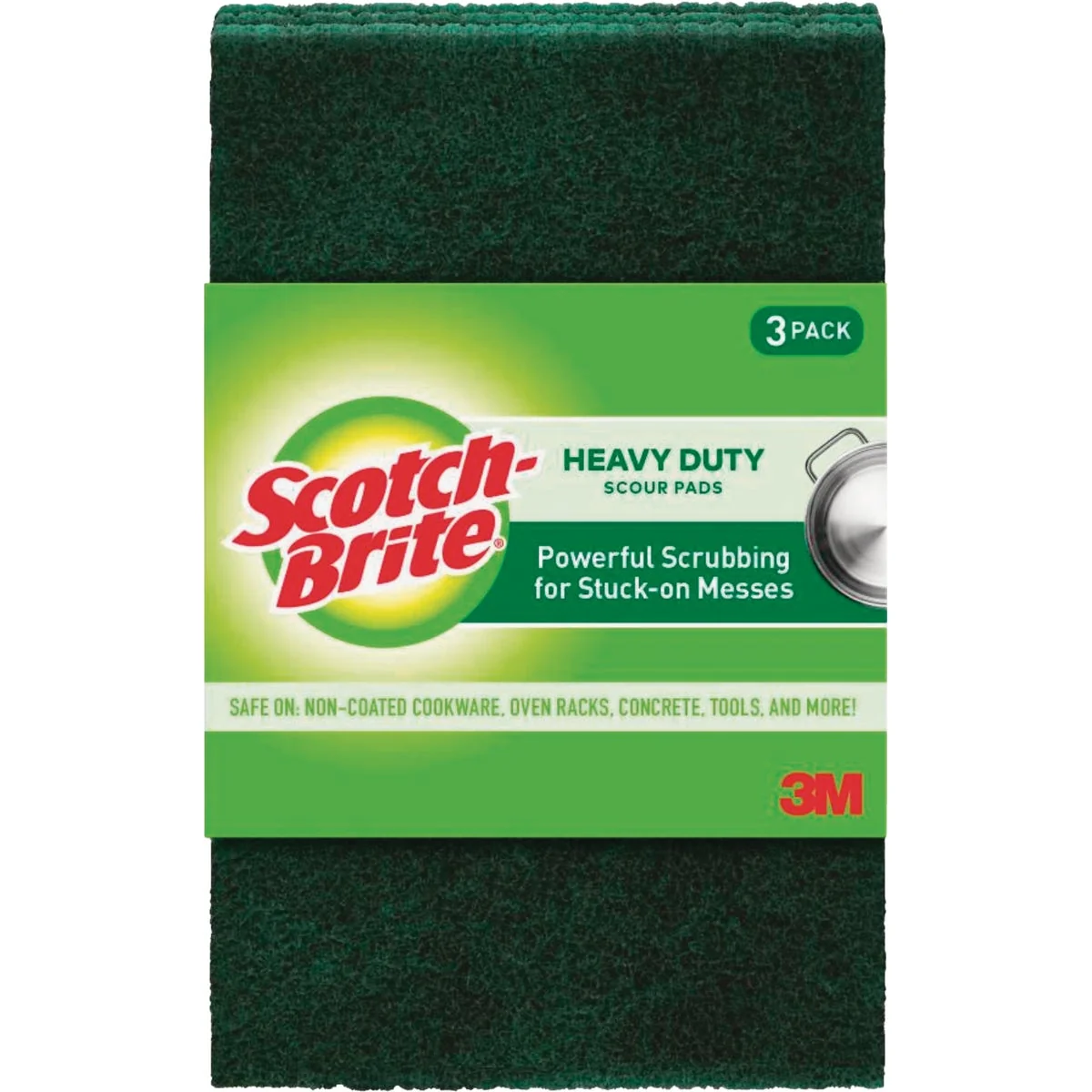 Organic 3M Scotch-Brite Heavy Duty Scouring Pad 3 Count Responsible