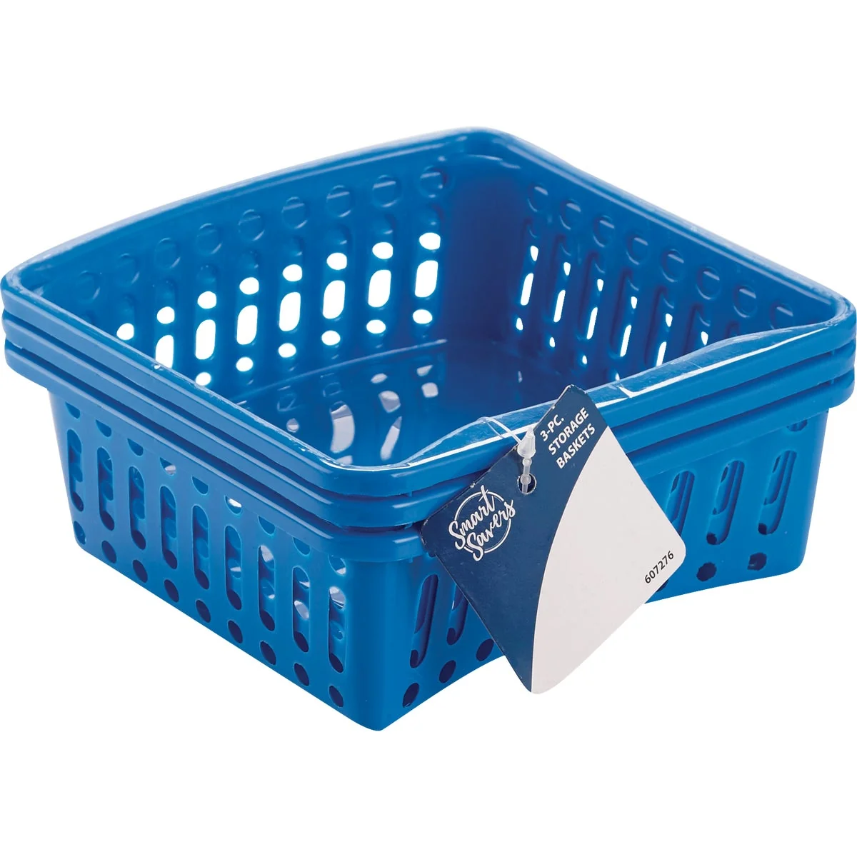 Carefully Designed Smart Savers 5 In. W. x 2-1 3 In. H. x 6-1 2 In. L. Plastic Storage Basket 3-Pack Sophisticated