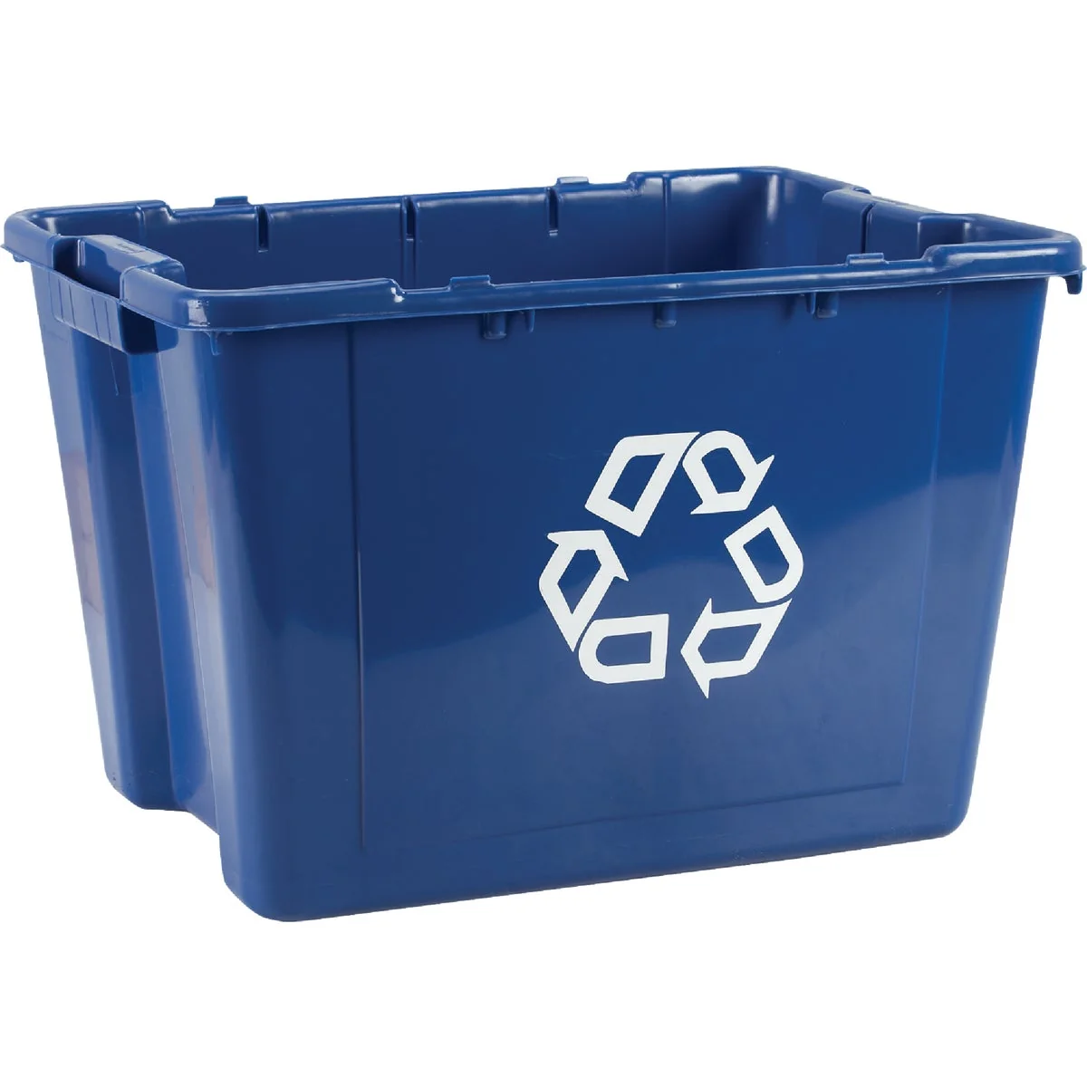 Recyclable Rubbermaid Commercial 14 Gal. Blue Recycling Box Convenient