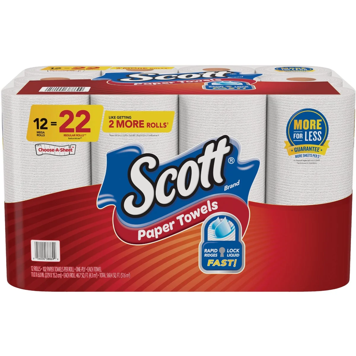 Fine Scott Choose-A-Sheet Paper Towels 12 Mega Rolls Exceptional