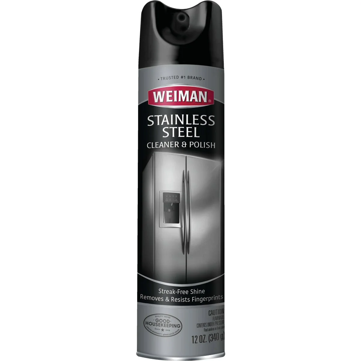 Refined Weiman 12 Oz. Stainless Steel Aerosol Cleaner Polish Top-Quality