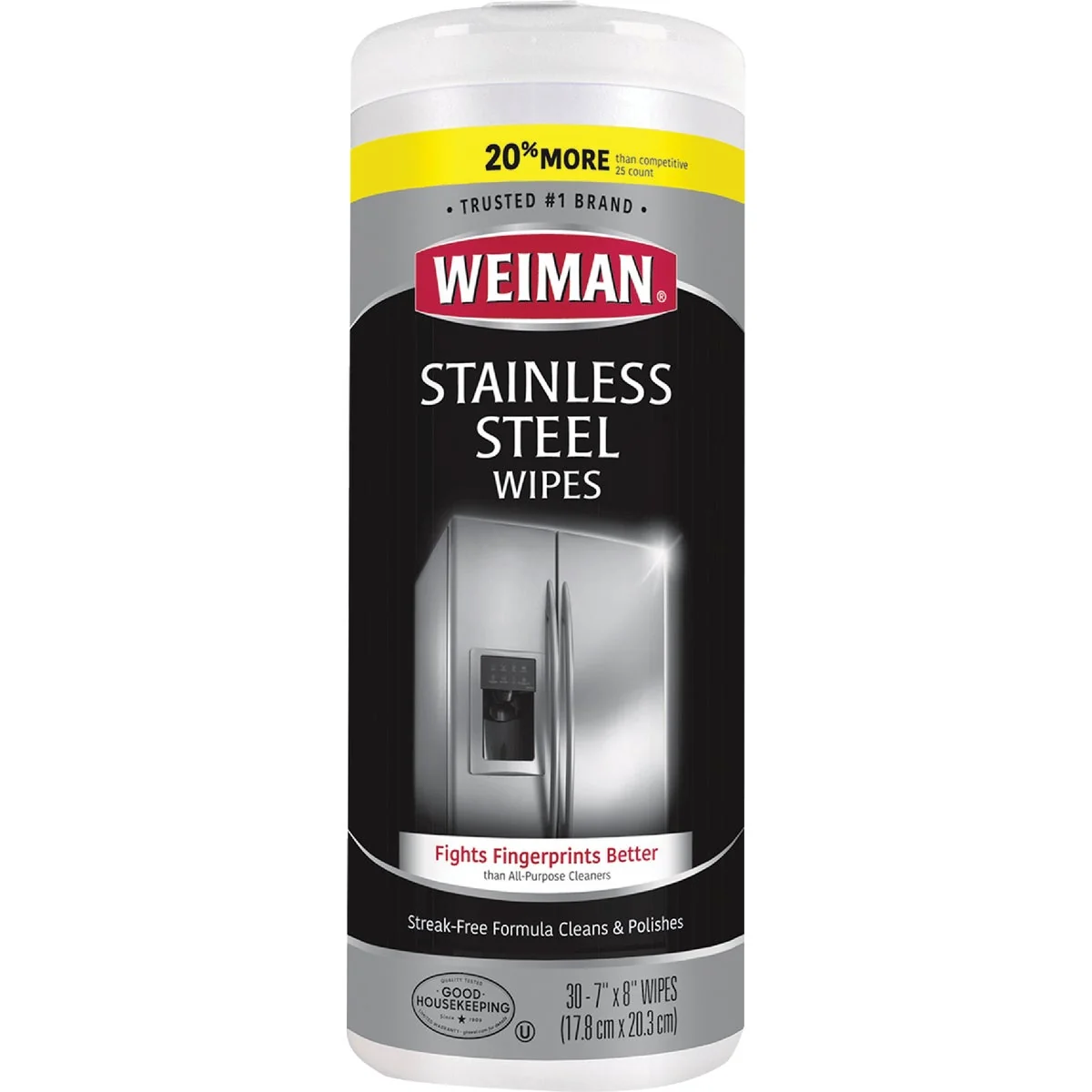 Secure Weiman Stainless Steel Wipes 30-Ct Enhanced
