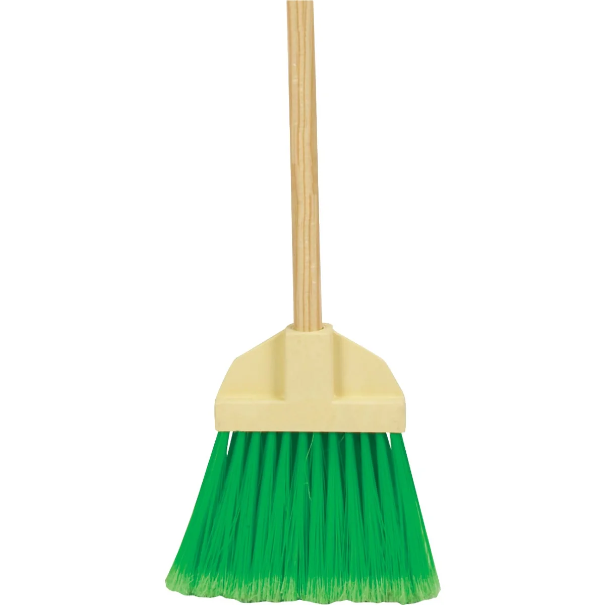 Traditional Bruske 9 In. W. x 37 In. L. Wood Handle Flared Lobby Household Broom Green Bristles Effective
