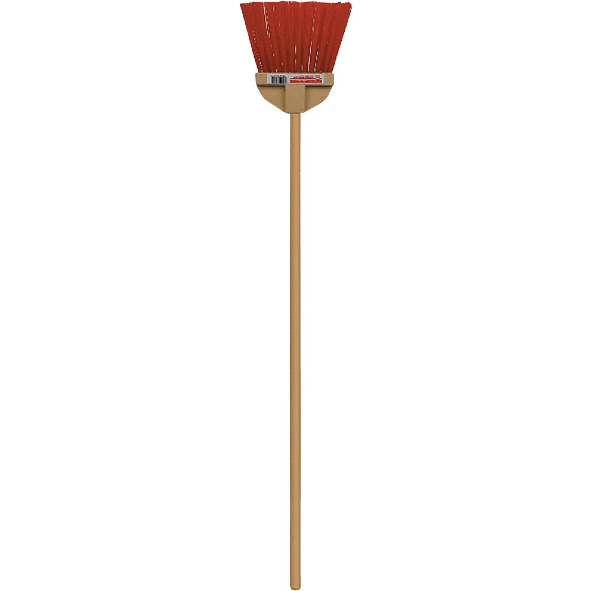 Long-Lasting Bruske 9 In. W. x 37 In. L. Wood Handle Flared Lobby Household Broom Brown Bristles Fine Crafted