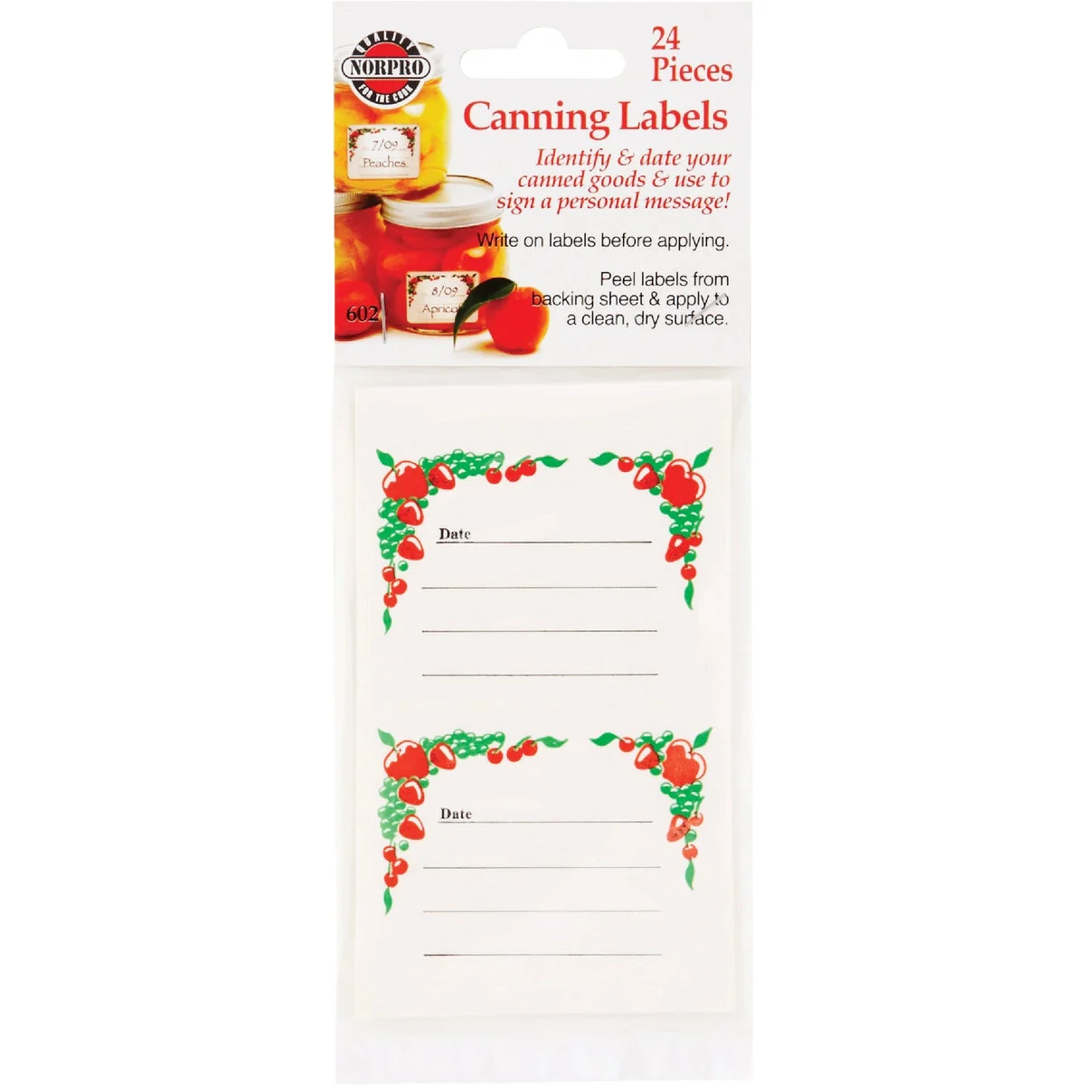 Efficient Norpro 2 In. W x 2.5 In. L Adhesive Jar Label 24-Pack High-Quality