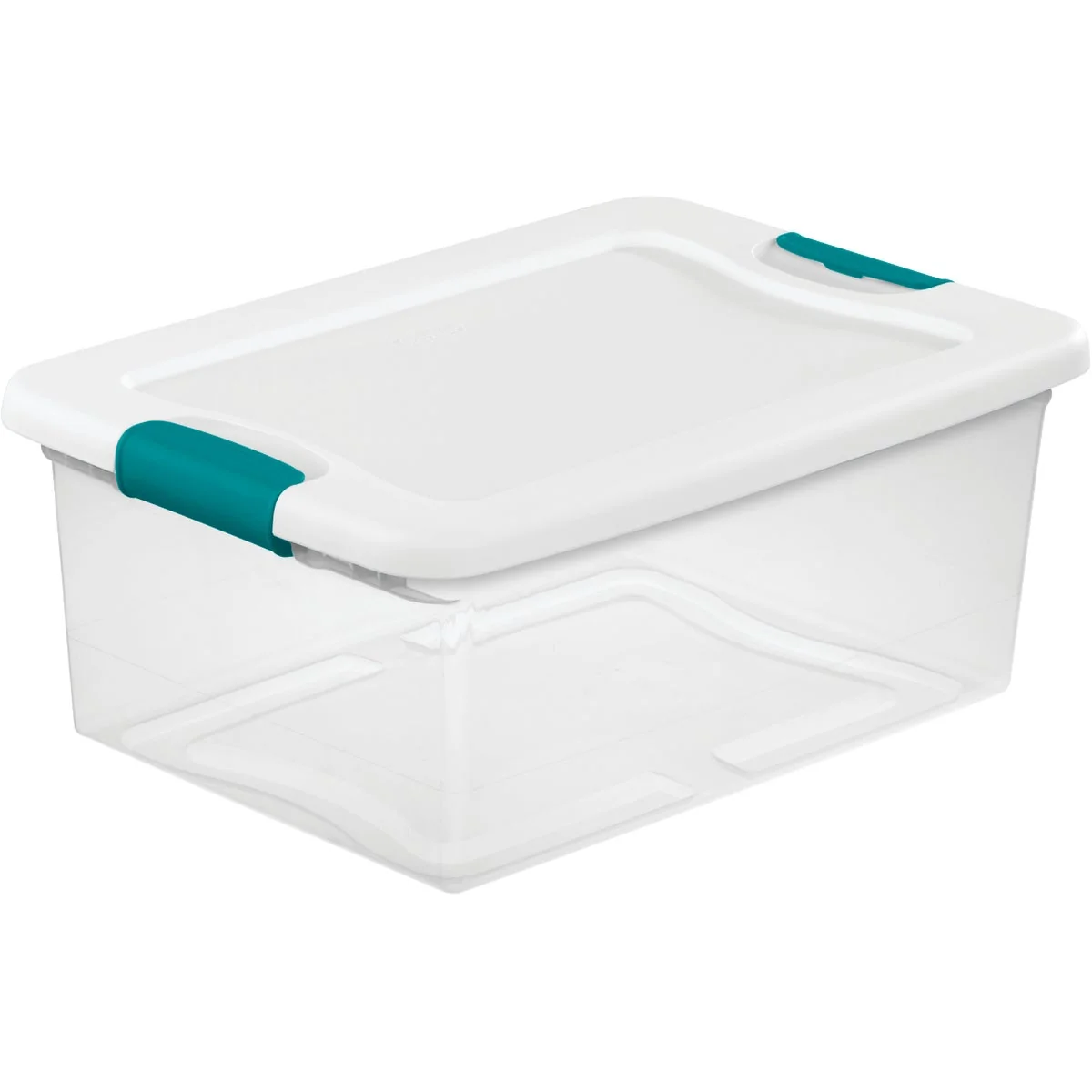 Functional Sterilite 15 Qt. White Latching Storage Tote Innovative