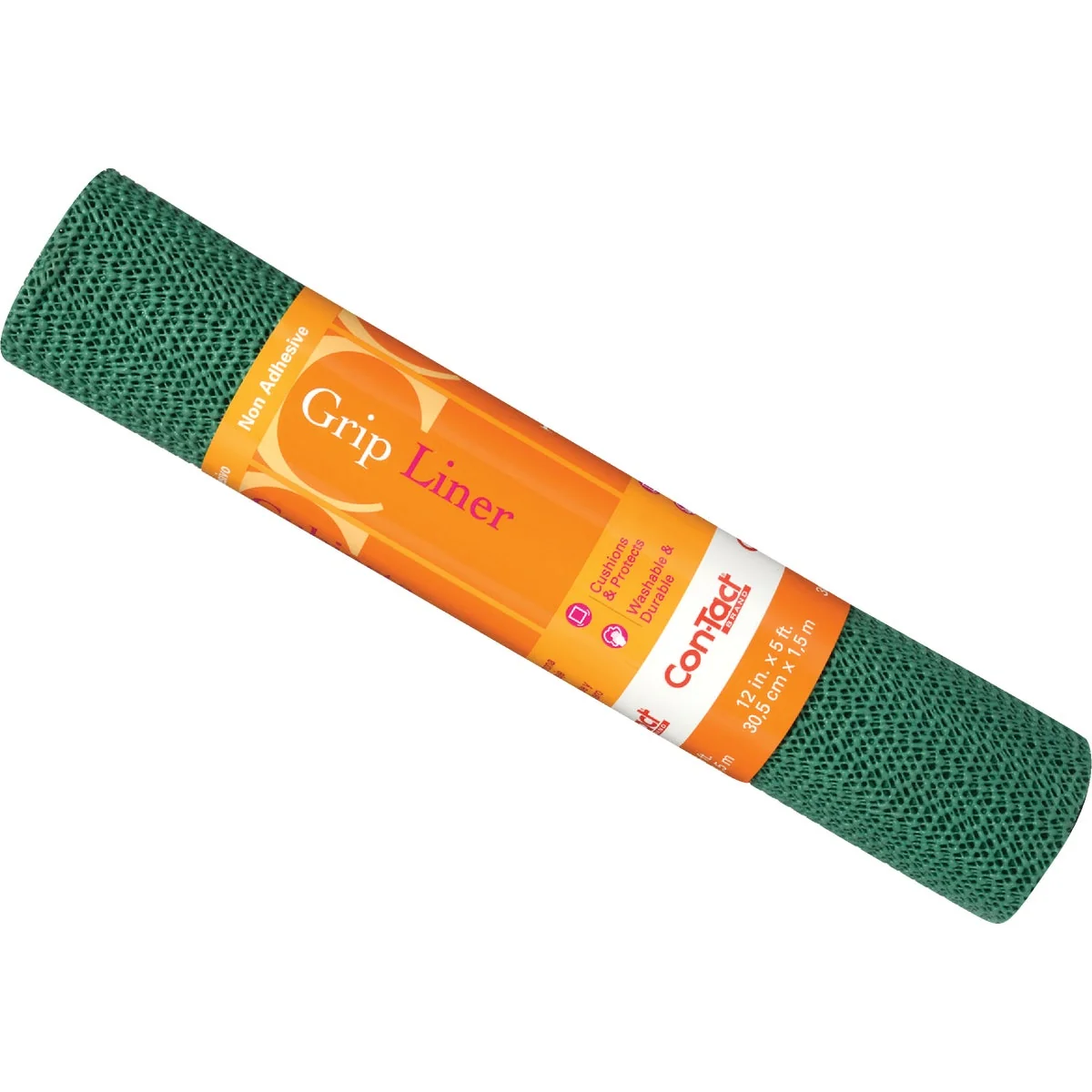 Eco-Friendly Con-Tact 12 In. x 5 Ft. Hunter Green Beaded Grip Non-Adhesive Shelf Liner Certified