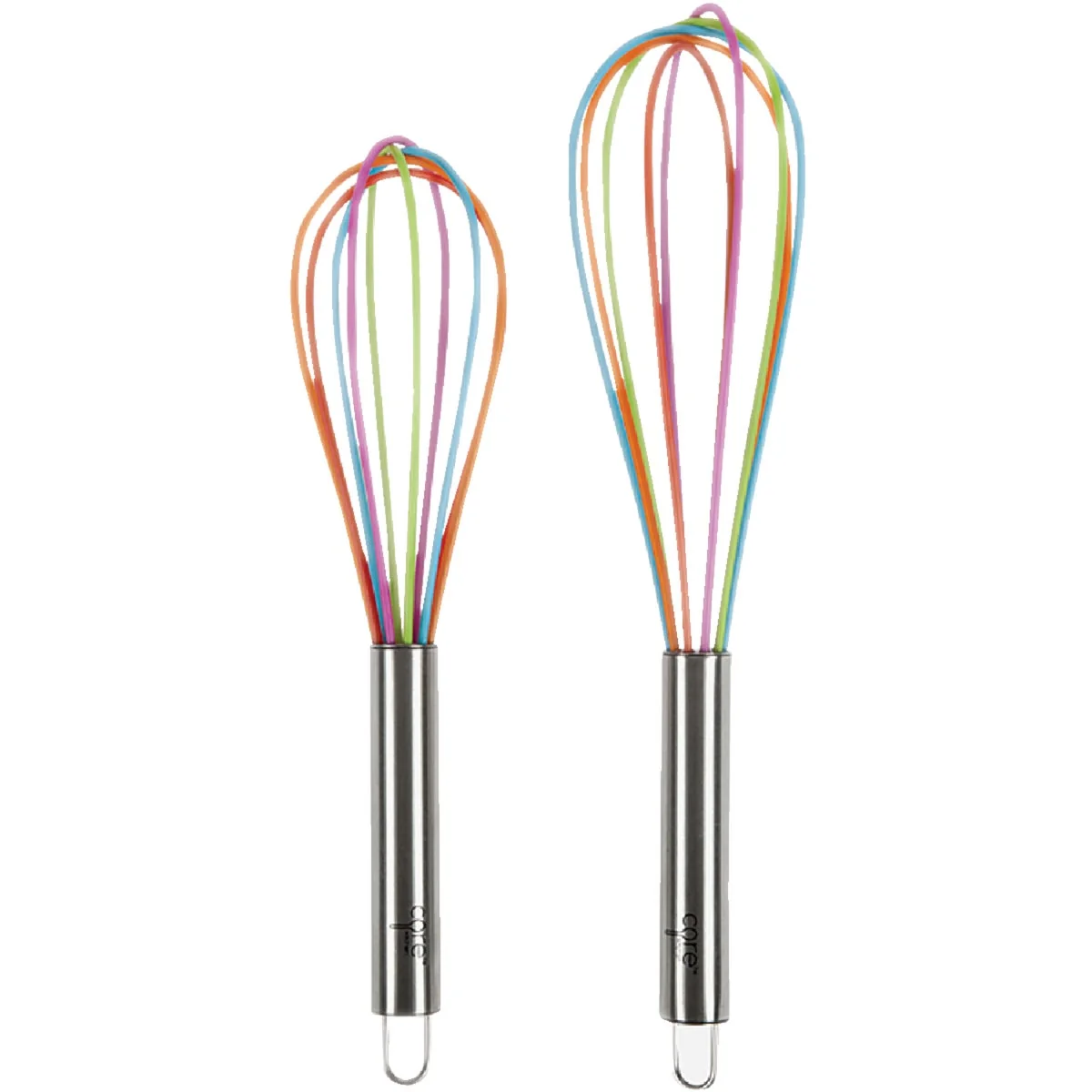 Natural Core Kitchen Whisk Set in Rainbow 2-Piece Fine
