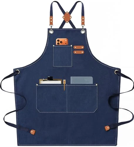 Lightweight Chef Aprons for Men Women with Oversized Pockets Prestigious