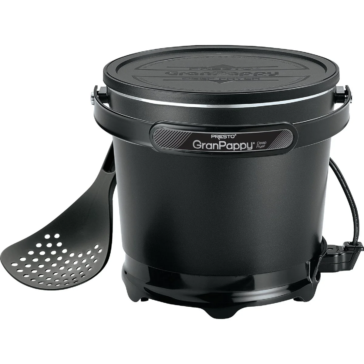Responsible Presto GranPappy 4.5 Qt. Black Aluminum Deep Fryer Modern
