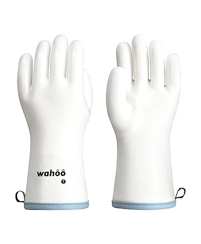 Enhanced wahoo 12 Inch Liquid Silicone Oven Mitts High-Quality
