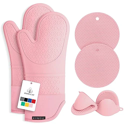 Next-Generation Silicone Oven Mitts and Pot Holders Sets Eco-Friendly