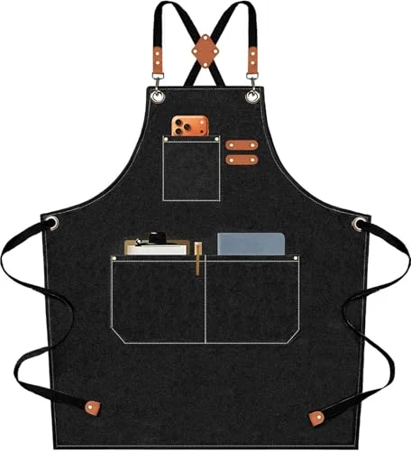Luxury Chef Aprons for Men Women with Oversized Pockets Versatile