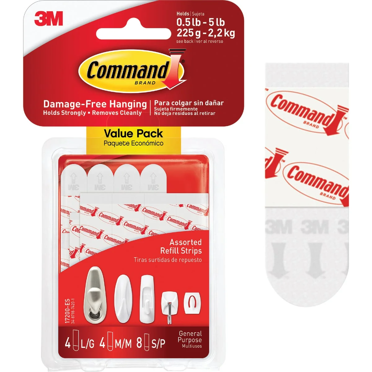 Efficient Command White Refill Strip Assortment Modern