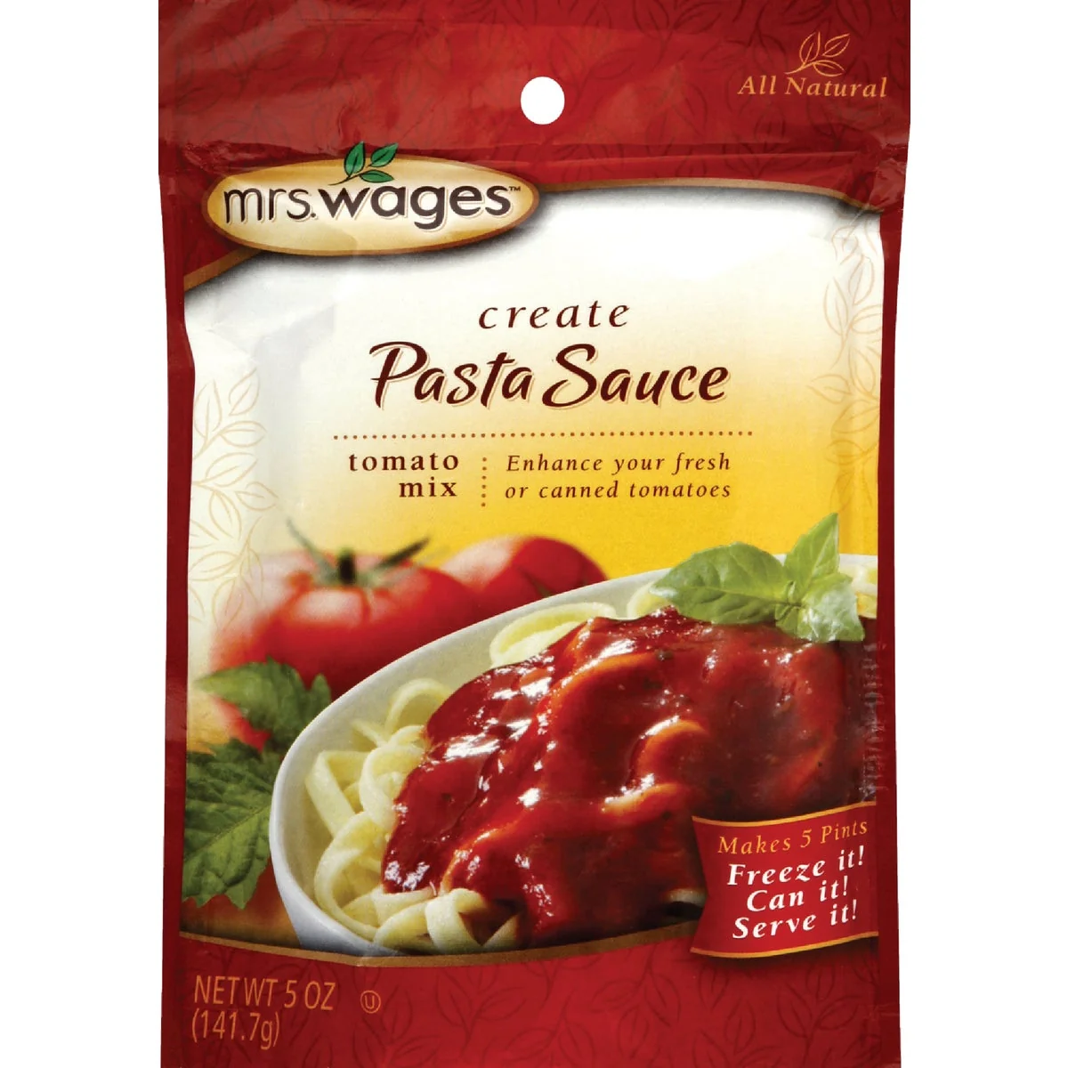Selected Mrs. Wages 5 Oz. Pasta Sauce Tomato Mix Elite