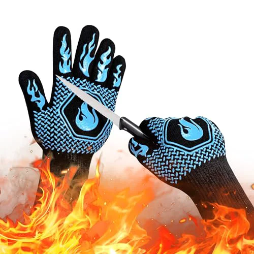 Luxury BBQ Gloves 1472F Heat Resistant Non 2 Count Superior