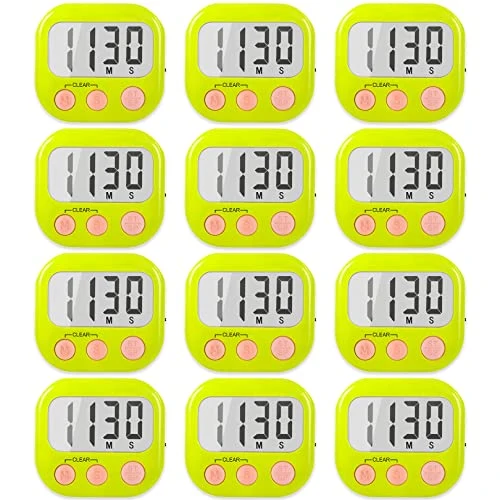 Advanced Digital Kitchen Timers for Cooking 12 Count Elite