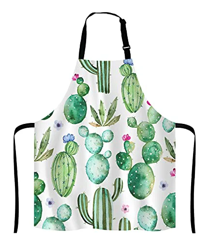 Natural Cactus Adjustable Bib Apron Lightweight
